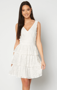 Lemonie Lace Dress White mot vit bakgrund