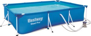 Bestway Steel Pro Pool mot vit bakgrund